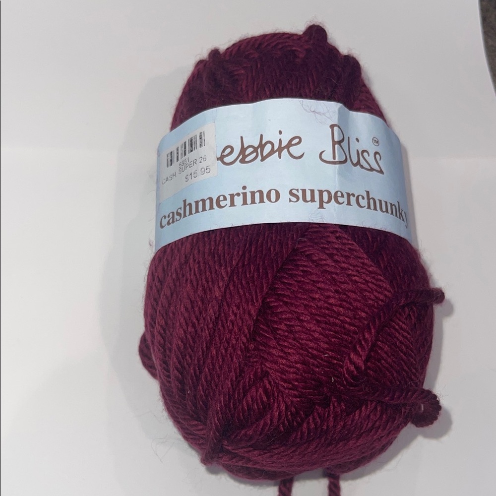 Debbie Bliss Cashmerino Superchunky Yarn in Burgundy 8 skeins color 16026 NWT